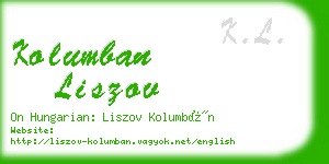 kolumban liszov business card